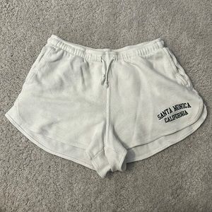 Brandy Melville white 100% cotton shorts, size XS